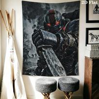 Warhammer 40K Wall Tapestry Aesthetic Wall Hanging Printed Fabric Blanket Decorative Tapestries for Bedroom Living Room Home Decor 150cm x 200cm gray