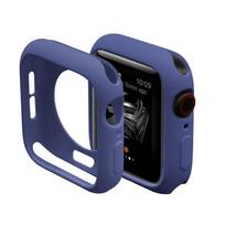 Dirželis Apple Watch apyrankei 44 mm 40 mm iWatch apyrankė 42 mm 38 mm ekrano apsauga Dėklo dangtelio priedai Apple laikrodžių serija 5 4 3 2 1 40mm Series 5 4 tamsiai mėlyna spalva