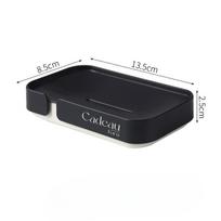 Household Drain Soap Box Bathroom Double Drain Bathroom Toilet Wash Hand Soap Box AVE 13.5*8.5*2.5cm juoda