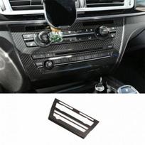 For BMW X5 X6 F15 F16 2014-2018 Dry Carbon Fiber Console AC Switch Panel Trim gray