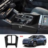 For FOR TOYOTA RAV4 RAV 4 2026 2027 GR sport Silicone gear shift panel with pocket storage waterproof and anti-collision pad Left hand drive black