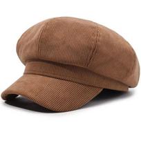 Women's Large Head Circumference Retro  Warm Beret Hat One Size ruda