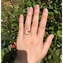 Meier Crescent Moon Star Ring, Creative Light Luxury Open Promise Ring, Fashion Jewelry aukso geltonumo spalva