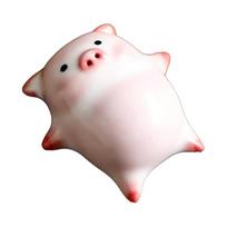 Bubbling Tea Pet Piggy Cartoon Ceramic Tea Cup Little Pig Spit Bubbles Water Mug Funny Gift Home Decoration Tea Add-Ons gray