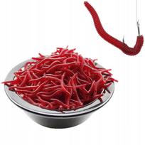 Artificial Worms Red Earthworm Dendrobena Muck 3.5Cm 100X