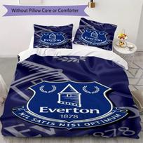 Everton FC Rašto Patalynės Komplektas Antklodės Užvalkalas Pagalvės Užvalkalas Namų Dekoras Gimtadienio Dovana (1 * antklodės užvalkalas + 2 * pagalvės užvalkalai be šerdies)41 140x200cm