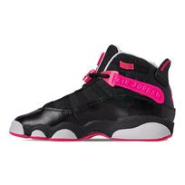 Jordan 6 Rings Black Hyper Pink White GS 323399-061 38.5 black