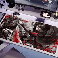 Levi Ackerman Mouse Pad Multiple Sizes Large Square Computer Office Game Table Mats Rubber Anti-slip Mousepads 600x300x2mm white