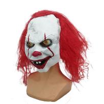 Red-Haired Clown Mask for Halloween Pranks and Escape Room Parties gray
