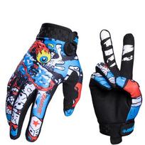 MX BMX MTB ATV Motocross Gloves Motorcycle Full Finger Bike Off Road Mountain Cycling Gloves mx1 M blue