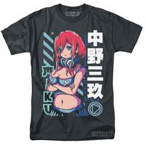 Miku Nakano The Quintessential Quintuplets Anime Manga Hentai Waifu T-shirt S gray
