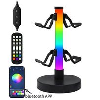 For PS5/PS5 Slim PS4 PC XBox Game Controller Holder Control Handle Bracket Headphone Holder Storage Accessories RGB Light black