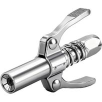 12000 PSI High Pressure Grease Gun Coupler, 1/8  NPT Dual Handle Lock-On Head, Leak-Proof Universal Coupler Fits Standard & Metric Zerk Fittings for white