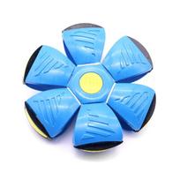 Pro Flying Saucer Bouncing Ball – Durable Elastic Dog Toy for Outdoor Activities, Exercise  Play Fetch Training Fun Sports Ball blue