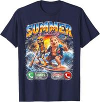 Summer is Calling Tung Tung Sahur John Pork Brainrot Meme T-Shirt M gray