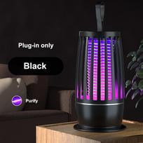 1 rinkinys Nešiojamas elektroninis kenkėjų atbaidytuvas Anti Mosquito UV šviesa USB maitinamas Tylus uodų žudiklis Lempa patalpoms Lauko stovyklavimui Black plug in black