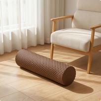EVA Foam Roller FirmDensity Massage Deep Tissue for Beginners, Athletes, Stretching, 30x9.6cm_Brown gray