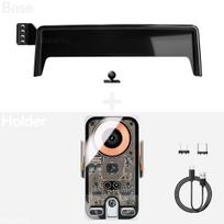 Skirta Volkswagen ID.4 ID4 GTX 2021 2022 2023 2024 Automobilio telefono laikiklis Ekrano tvirtinimo klipsas Belaidis įkroviklis Pritaikyta telefono ekrano bazė 66W Charger holder-3 black