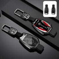 Metalinis Rališkas Dizainas Raktų Dėklas Dangtelis Korpusas Mercedes Benz A B G R Klasėms GLA GLK W176 W204 W251 W463 Automobilio Aksesuarai black