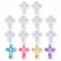10pcs Food Grade Silicone Epoxy Resin Mold Easy Releasing Pendant Casting Mold  For Craft Projects white