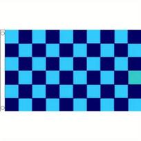1pc Multi-Size AZ Flag - Sky And Navy Check Flag - Polyester Racing Flag with Two Buttonholes - Bright Colors 60x90cm blue