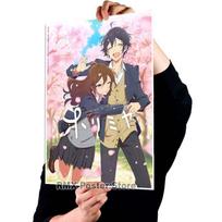 Baltas dengtas popierius Japonijos anime Horimiya plakatai Aukštos kokybės spausdinimo plakatas namų dekoravimas „pasidaryk pats“ Svetainės baro dekoravimo tapyba 42x30cm