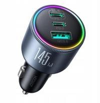 Joyroom automobilių įkroviklis JR-CCN07 145W 2xUSB-C USB-A + 100W USB-C laidas, tamsiai pilkas