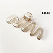 1PC Gray Teal, Clear Jelly Grab Clips, Hair Clips, Temperament, Simple, Hair Cards, Large, Premium, Back of Head, Shark Clips 1pc beige