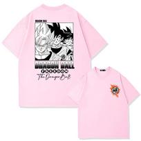 Anime Dragon Ball Goku Cartoon Summer tshirt Children's T-shirt Outdoor Casual Parent-child Tops Trendy Children's T-shirt 160 rožinė