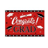 Graduation Season Background Cloth Balloon Set School Graduation Party Decoration Supplies red background cloth (100 * 150cm) black