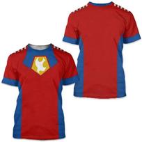 Taikdarys Superherojus Kostiumas Marškinėliai | 3D Unisex Helovino Cosplay Marškinėliai Naujas 2025 m. 3D Marškinėliai Greitai Džiūstantys Patogūs 5XL blue