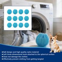 12 Pieces Pet Hair Remover Removal Tool Lint Catcher for Towels Bedding Fleece Won’T Damage black