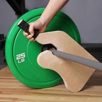 Wooden Barbell Jack with Non-Slip Handle Barbell Plate Changer Deadlift Barbell Holder Jack for Loading/Unloading Barbell Bar China Mainland black