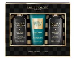 Kūno, plaukų ir veido priežiūros rinkinys Baylis & Harding Black Pepper & Ginseng Men's Luxury, 3 dalių