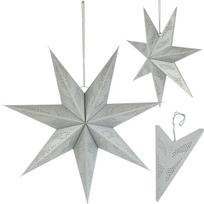 Kalėdinė dekoracija sidabrinė žvaigždė, 45 cm