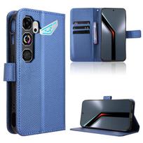 Diamond Texture Leather Phone Case For ZTE nubia Neo 5 GT 5G mėlyna