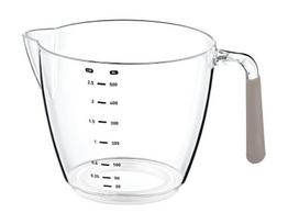 Ąsotis su matavimo taure 0,5 l tamsiai smėlio spalvos