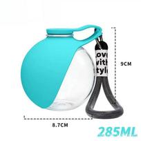 Easy to Carry Dog Water Bottle Food-grade Steel Travel Cat Water Dispenser with Bowl No-spill Puppy Water Bottle for Walking Hiking blue