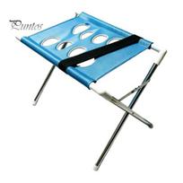 Easy Setup Grooming Sling Dog Hammock Stand, Pet Wash Station with Mesh Platform, Cat Shower Foldable Stainless Steel 8-Hole Table for Cats mėlyna