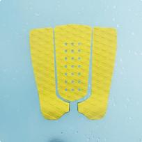 Deck Grip Pad NonSlip EVA Foam Diamond Groove Pattern Surfboard Tail Blue Camo 3piece Yellow_3-piece W-hole yellow
