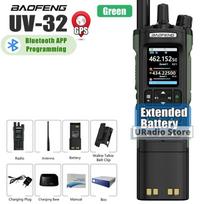 Baofeng UV-32 Walkie Talkie Extended/2500mAh High Capacity Battery Bluetooth APP Programming GPS 1-10km Long Range Portable Ham US