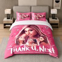 3Pcs Bed Set,Ariana Grande 1 Duvet Cover and 2 Pillowcases, Printed Bedding Decor For Guest Room 135cmx200cm white