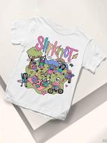 Vaikų marškinėliai Kiekvienam savas Slipknot/Roko grupė Balti 122 M beige
