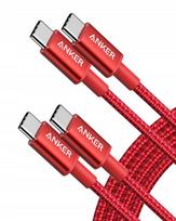 2 × Anker USB-C – USB-C 60 W PD kabelis, pintas, 1 m, raudonas