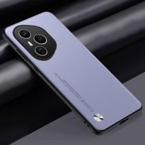 Prabangus PU odos telefono dėklas Honor 400 Pro galiniam dangteliui, silikoninis smūgiams atsparus viso korpuso apsaugos dėklas Honor400 Pro 5G 400Pro For Honor 400 Pro šviesiai violetinė spalva