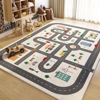 Parking Lot Carpet, Children's Reading Area Play Mat, Living Room & Bedroom Crawling Mat, Toy & Game Area Floor Mat 80x120cm balta