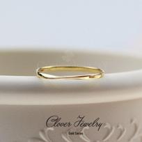 14K Gold-Plated Sterling Silver Mobius Ring - Minimalist Japanese Korean Design Size 14 sidabro baltos spalvos