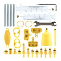 Bicycles Mineral Oil Bleeding Repair Tool for for Road Bicycles Mountain Bike, Bicycles Hydraulic Disc Brake Bleed Kits 1 yellow
