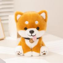 22Cm Sitting  Standing Kawaii Shiba Inu Dog Plush Toy Cute Puppy Animal Doll Home Decor Birthday Gift 22cm orange