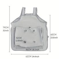 Portable Pet Carrier Pouch,Anti-Scratch ,Comfortable Cat Sling Bag for Outings-Easy Nail Trimming&Ear Cleaning Assistant pilka